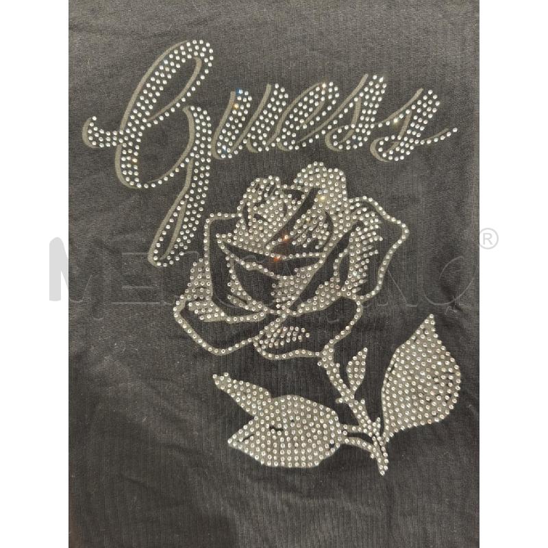 T SHIRT DONNA GUESS NERA STRASS E ROSA | Mercatino dell'Usato Campobasso 3