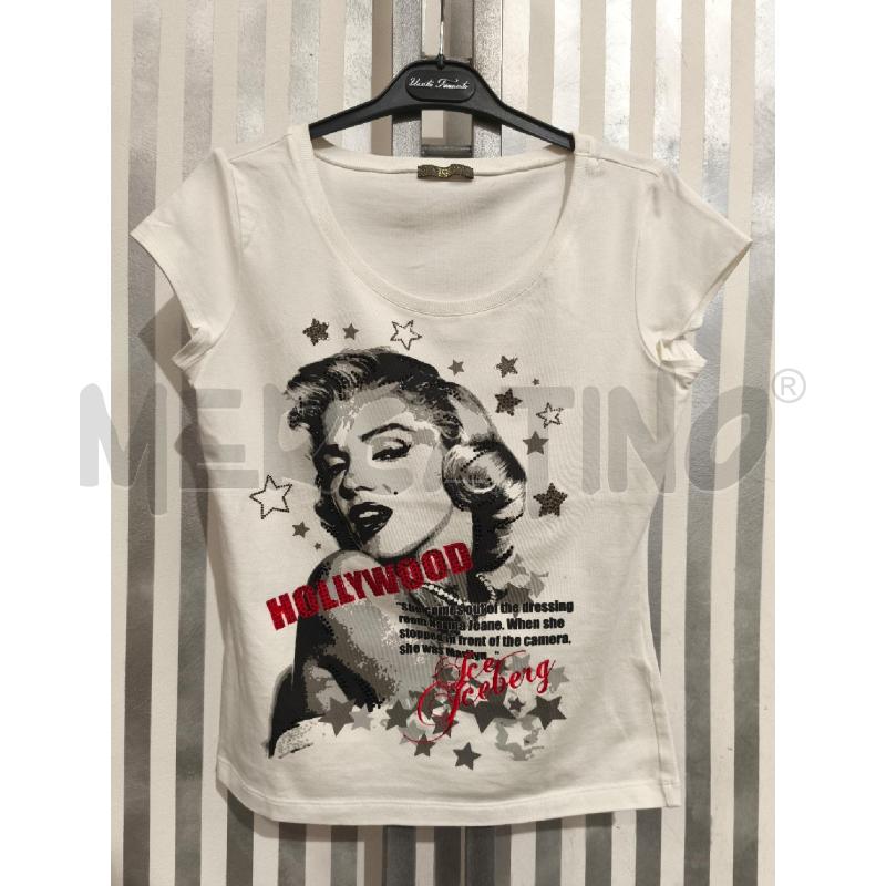 T SHIRT DONNA ICEBERG HOLLYWOOD STRASS MARILYN | Mercatino dell'Usato Campobasso 1