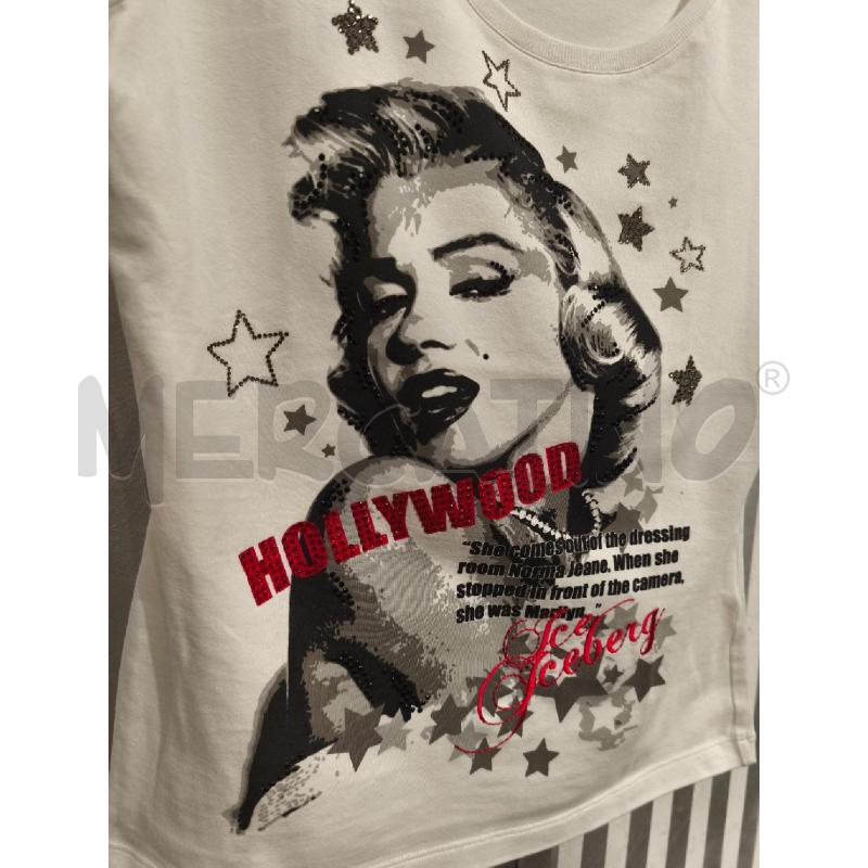 T SHIRT DONNA ICEBERG HOLLYWOOD STRASS MARILYN | Mercatino dell'Usato Campobasso 2