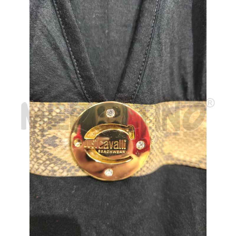 T SHIRT DONNA JUST CAVALLI NERA FASCIA BEIGE PIT | Mercatino dell'Usato Campobasso 3