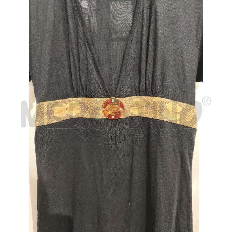 T SHIRT DONNA JUST CAVALLI NERA FASCIA BEIGE PIT | Mercatino dell'Usato Campobasso 4