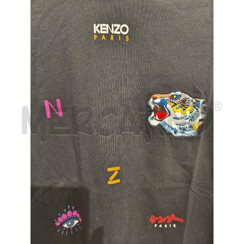 T SHIRT DONNA KENZO NERA CON LOGHI E DISEGNI | Mercatino dell'Usato Campobasso 3