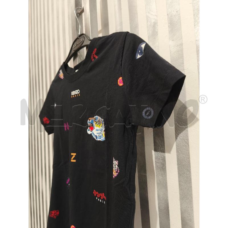 T SHIRT DONNA KENZO NERA CON LOGHI E DISEGNI | Mercatino dell'Usato Campobasso 4