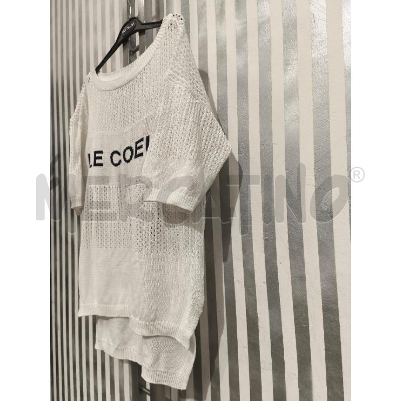 T SHIRT DONNA LE COEUR BIANCA RETINA SCRITTA | Mercatino dell'Usato Campobasso 4