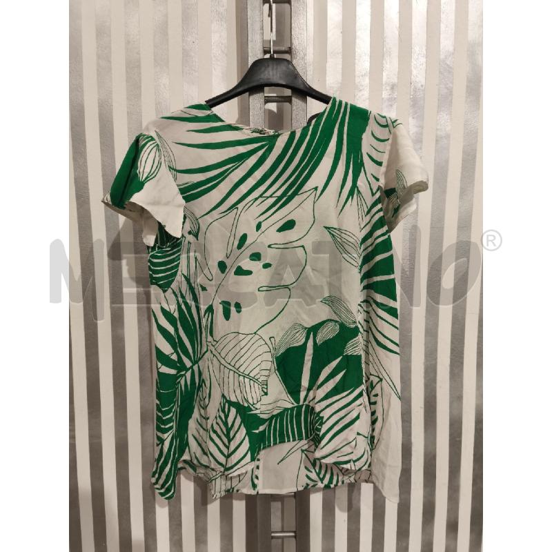 T SHIRT DONNA MARELLA PANNA VERDE FOGLIE | Mercatino dell'Usato Campobasso 1