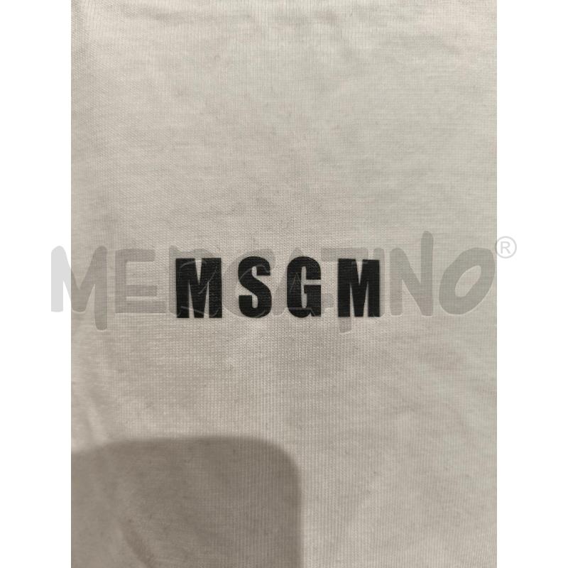 T SHIRT DONNA MSGM BIANCA SCRITTA NERA | Mercatino dell'Usato Campobasso 3