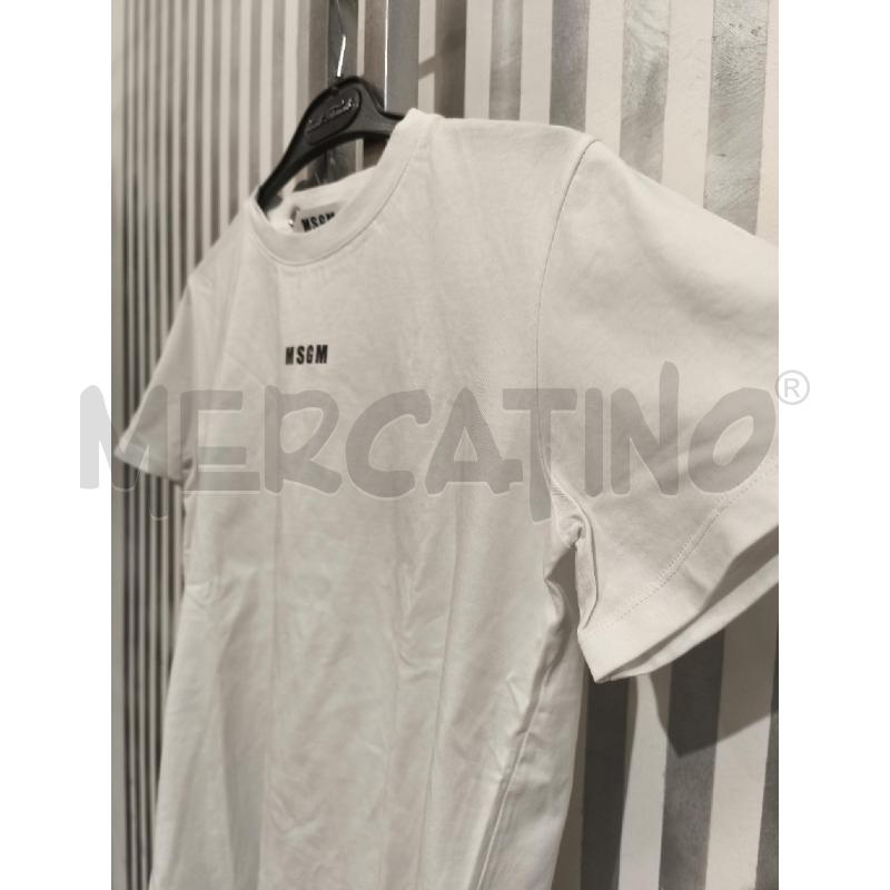 T SHIRT DONNA MSGM BIANCA SCRITTA NERA | Mercatino dell'Usato Campobasso 4