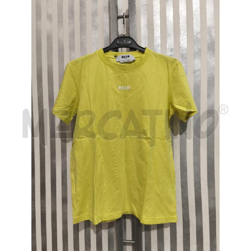 T SHIRT DONNA MSGM GIALLA SCRITTA BIANCA | Mercatino dell'Usato Campobasso 1