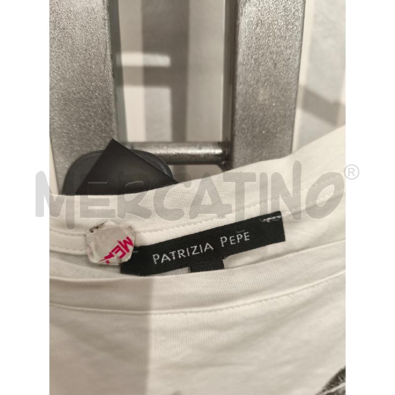 T SHIRT DONNA PATRIZIA PEPE BIANCA LIPSTICK MANIA | Mercatino dell'Usato Campobasso 2