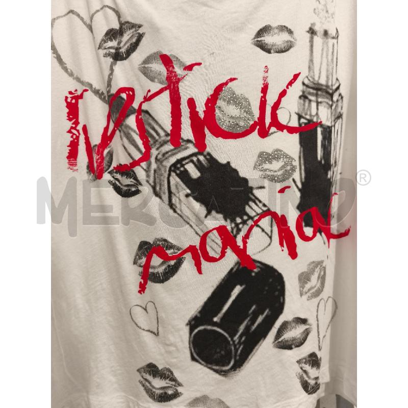T SHIRT DONNA PATRIZIA PEPE BIANCA LIPSTICK MANIA | Mercatino dell'Usato Campobasso 3
