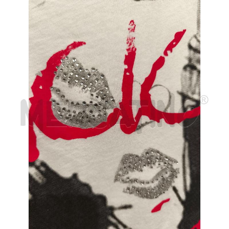 T SHIRT DONNA PATRIZIA PEPE BIANCA LIPSTICK MANIA | Mercatino dell'Usato Campobasso 4