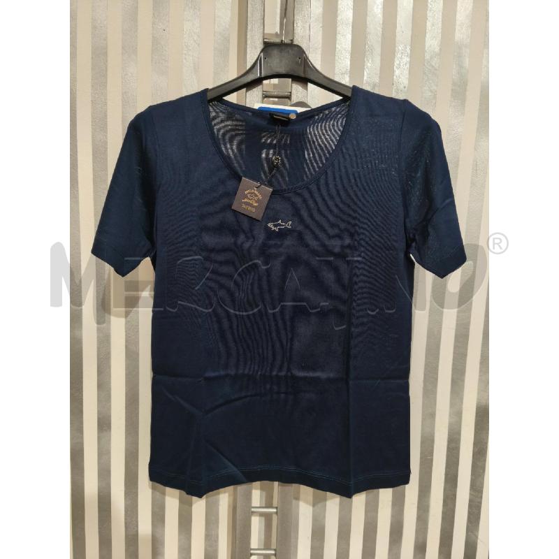 T SHIRT DONNA PAUL E SHARK BLU LOGHINO STRASS | Mercatino dell'Usato Campobasso 1