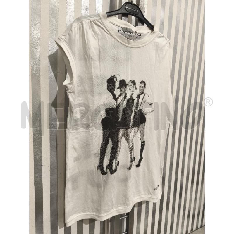 T SHIRT DONNA PINKO BIANCA 3 RAGAZZE PUNTINI | Mercatino dell'Usato Campobasso 3