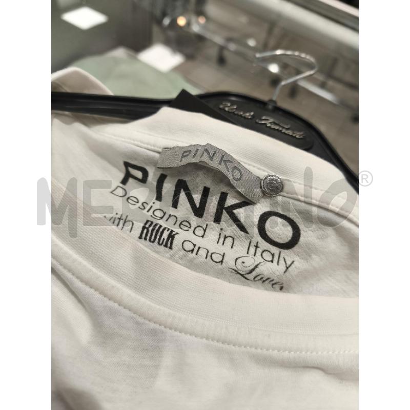 T SHIRT DONNA PINKO BIANCA 3 RAGAZZE PUNTINI | Mercatino dell'Usato Campobasso 5