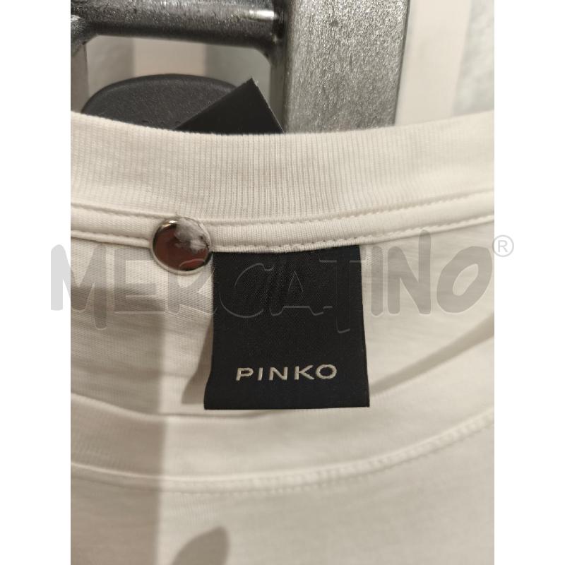 T SHIRT DONNA PINKO BIANCA EFFETTO INVECCHIATO MANI | Mercatino dell'Usato Campobasso 2