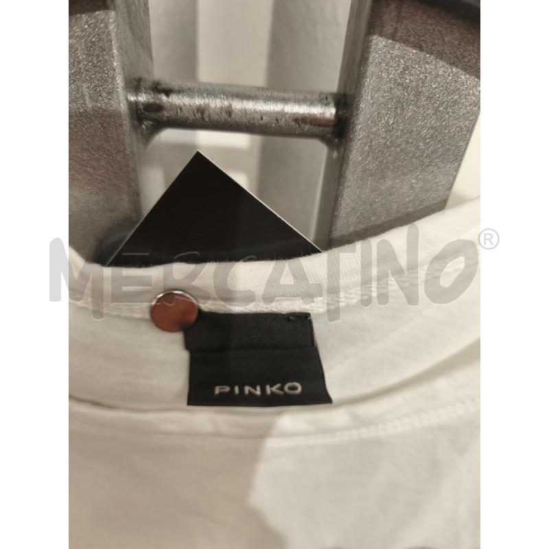T SHIRT DONNA PINKO BIANCA LOGO GRIGIO SPRAY | Mercatino dell'Usato Campobasso 2