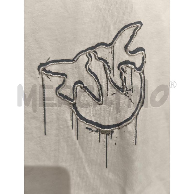 T SHIRT DONNA PINKO BIANCA LOGO GRIGIO SPRAY | Mercatino dell'Usato Campobasso 3