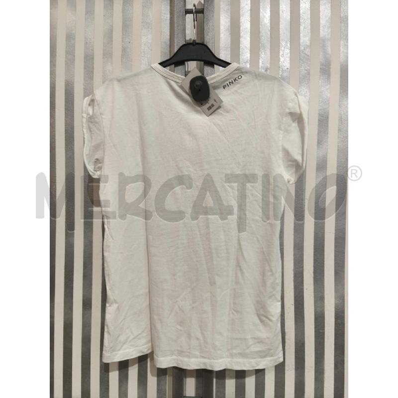 T SHIRT DONNA PINKO BIANCA LOGO GRIGIO SPRAY | Mercatino dell'Usato Campobasso 5