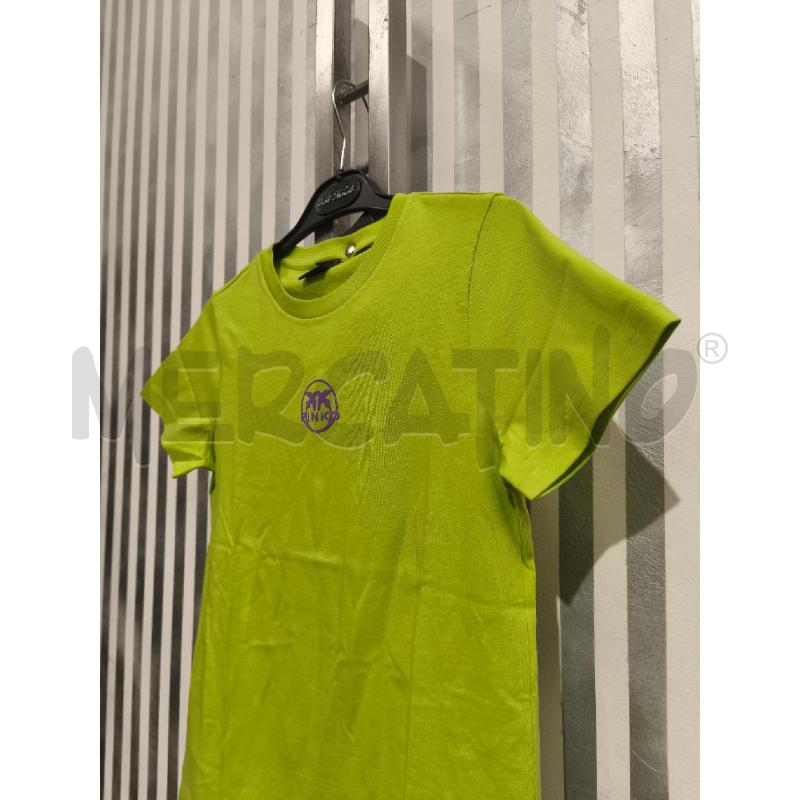 T SHIRT DONNA PINKO VERDE LIME LOGO LILLA | Mercatino dell'Usato Campobasso 4