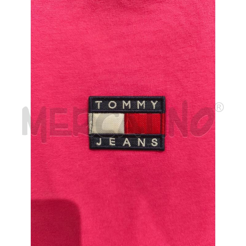 T SHIRT DONNA TOMMY JEANS FUXIA LOGO CENTRALE | Mercatino dell'Usato Campobasso 3