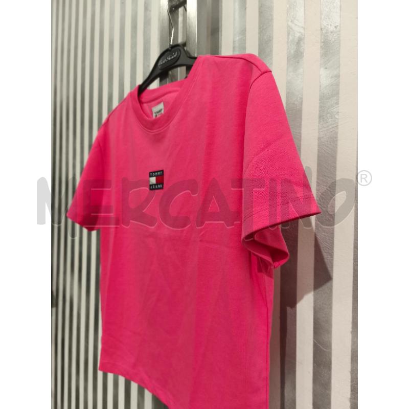 T SHIRT DONNA TOMMY JEANS FUXIA LOGO CENTRALE | Mercatino dell'Usato Campobasso 4