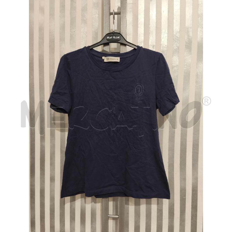 T SHIRT DONNA TRUSSARDI BLU LOGO ITALIAN DNA | Mercatino dell'Usato Campobasso 1