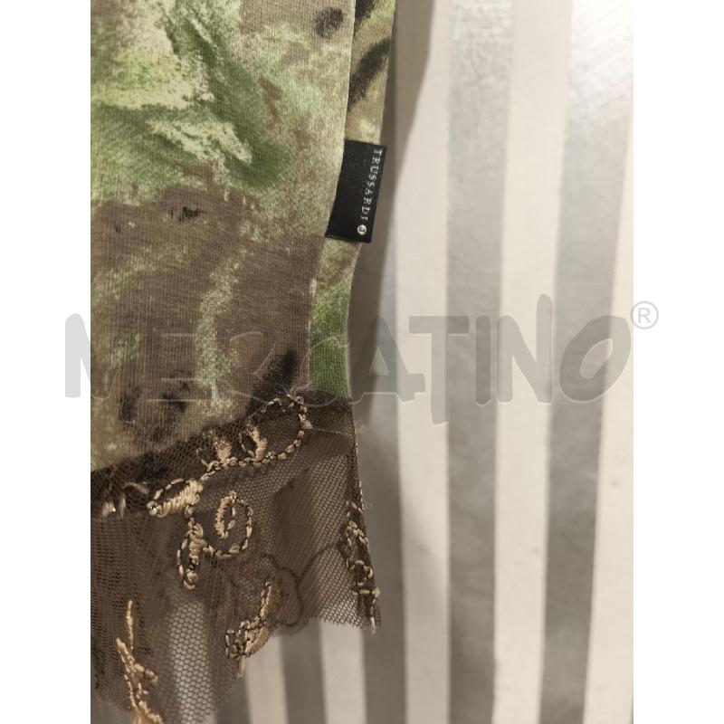 T SHIRT DONNA TRUSSARDI JEANS OLIVA TORTORA SCRITTE | Mercatino dell'Usato Campobasso 4