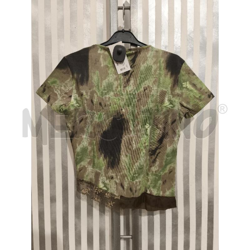 T SHIRT DONNA TRUSSARDI JEANS OLIVA TORTORA SCRITTE | Mercatino dell'Usato Campobasso 5