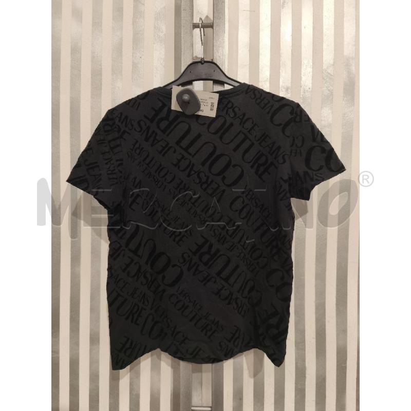 T SHIRT DONNA VERSACE JEANS COUTURE NERA SCRITTE VELLUTINO | Mercatino dell'Usato Campobasso 5
