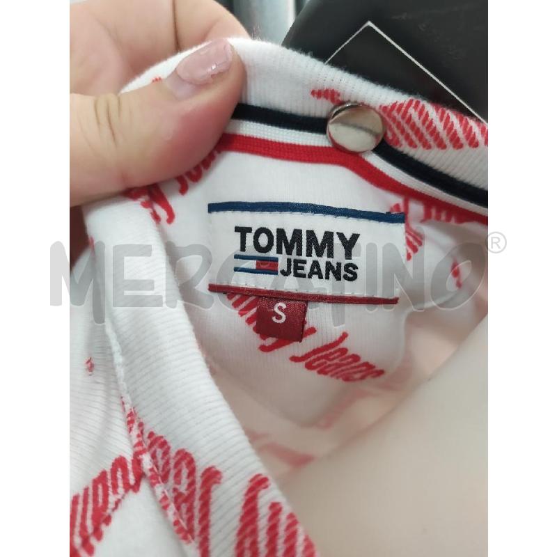 T SHIRT D TOMMY JEANS BIANCA SCRITTE ROSSE | Mercatino dell'Usato Campobasso 5