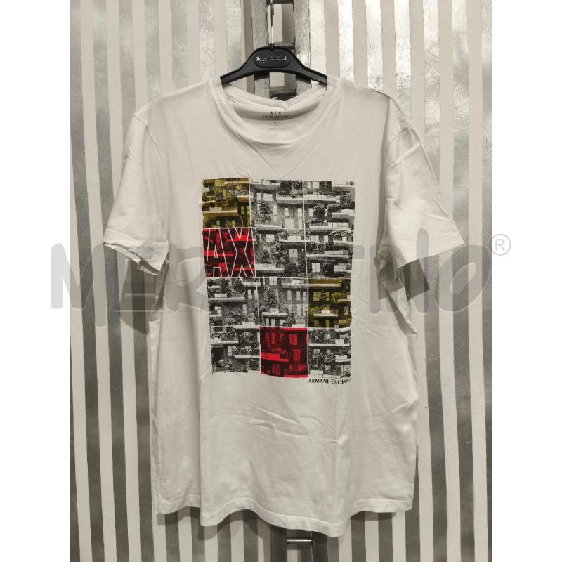 T SHIRT UOMO ARMANI EXCHANGE BIANCA BOSCO VERTICALE | Mercatino dell'Usato Campobasso 1