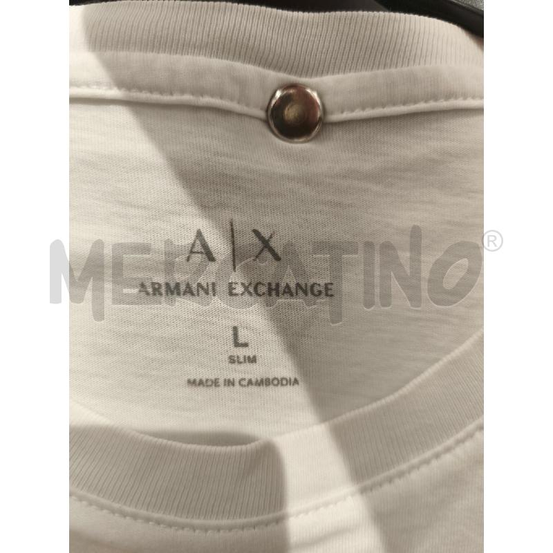 T SHIRT UOMO ARMANI EXCHANGE BIANCA BOSCO VERTICALE | Mercatino dell'Usato Campobasso 2