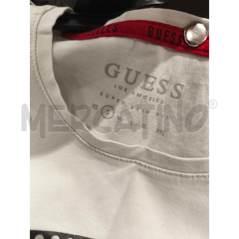 T SHIRT UOMO GUESS GRIGIA LOGO NERO ROSSO | Mercatino dell'Usato Campobasso 5