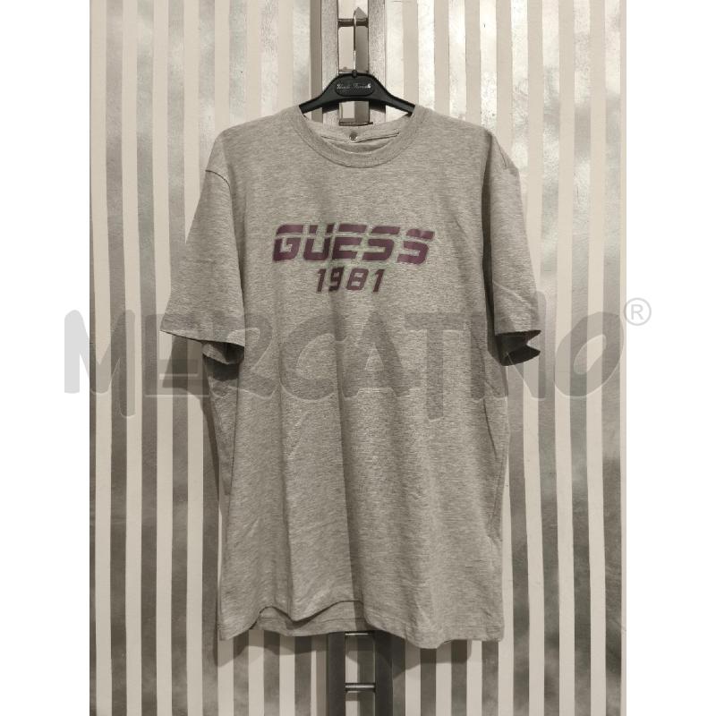 T SHIRT UOMO GUESS GRIGIA SCRITTA VIOLA | Mercatino dell'Usato Campobasso 1