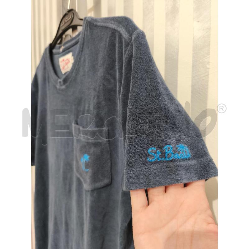 T SHIRT UOMO MC2 SAINT BARTH BLU IN SPUGNA | Mercatino dell'Usato Campobasso 4