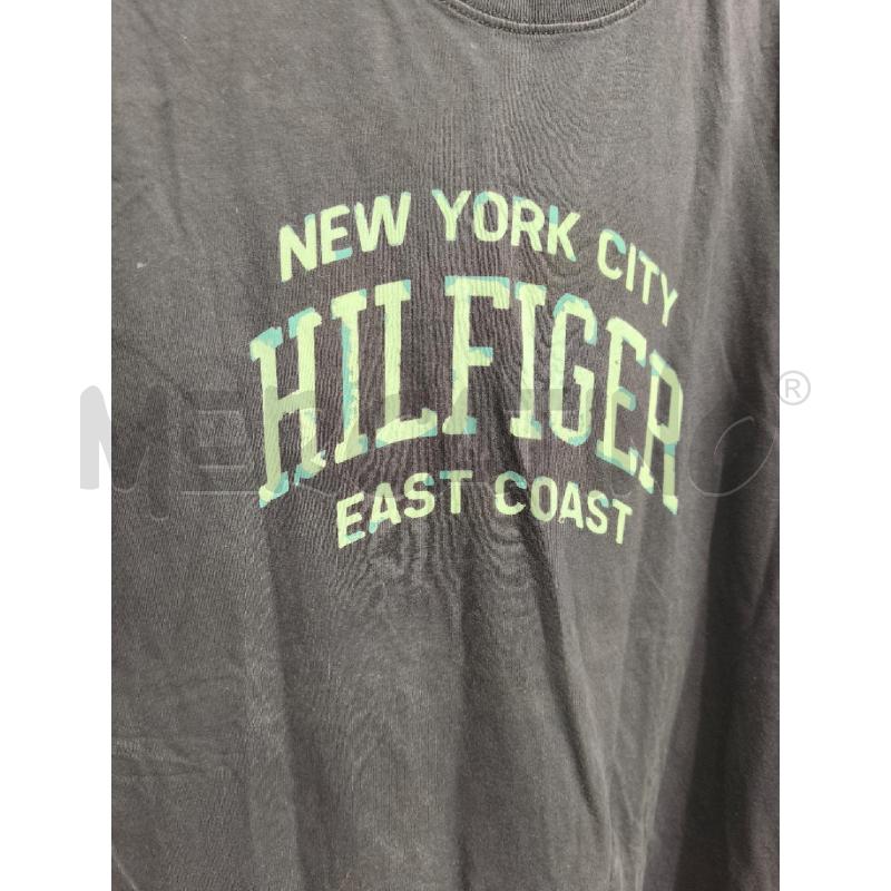 T SHIRT UOMO TOMMY HILFIGER BLU SCURO SCRITTA CELESTE | Mercatino dell'Usato Campobasso 3