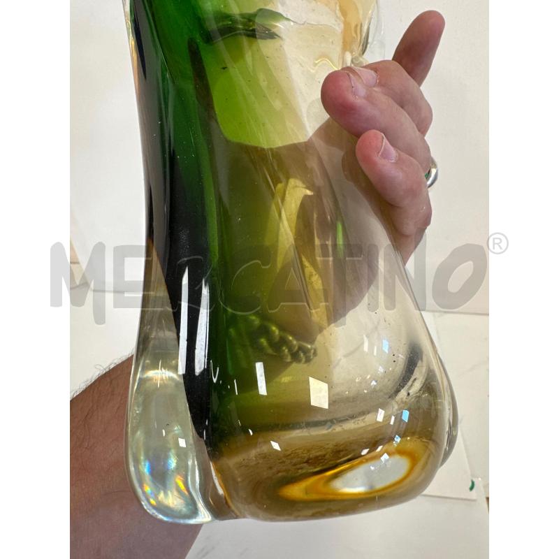 VASO MURANO VETRO VERDE CON PUNTE MOSSE  | Mercatino dell'Usato Campobasso 4