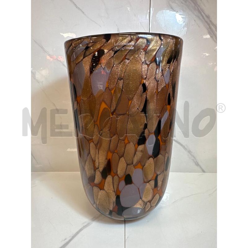 VASO OTTAVIANI MURANO LUMEGGIATO ORO H 30 CIRCA  | Mercatino dell'Usato Campobasso 1