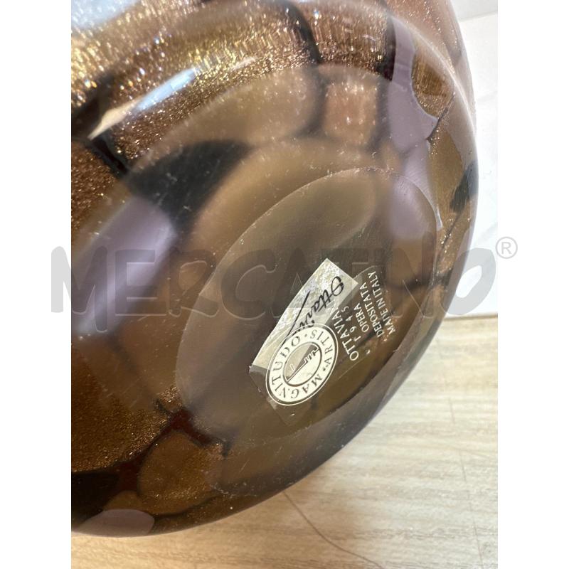 VASO OTTAVIANI MURANO LUMEGGIATO ORO H 30 CIRCA  | Mercatino dell'Usato Campobasso 3