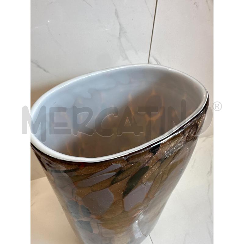 VASO OTTAVIANI MURANO LUMEGGIATO ORO H 30 CIRCA  | Mercatino dell'Usato Campobasso 5