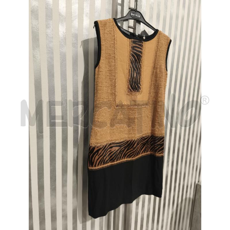 VESTITO DONNA ALBERTA FERRETTI NERO BEIGE TIGRATO | Mercatino dell'Usato Campobasso 3