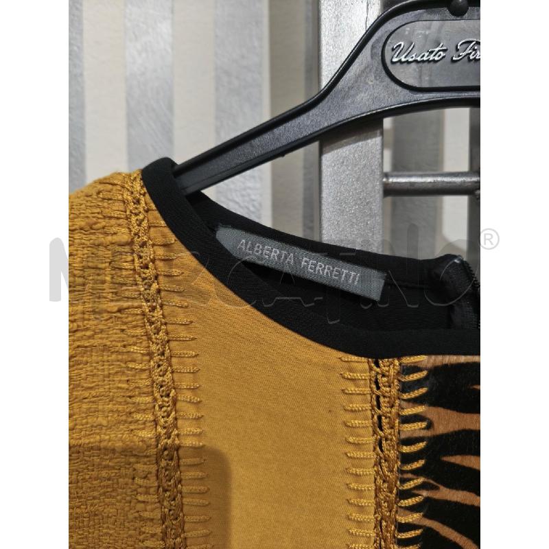 VESTITO DONNA ALBERTA FERRETTI NERO BEIGE TIGRATO | Mercatino dell'Usato Campobasso 5