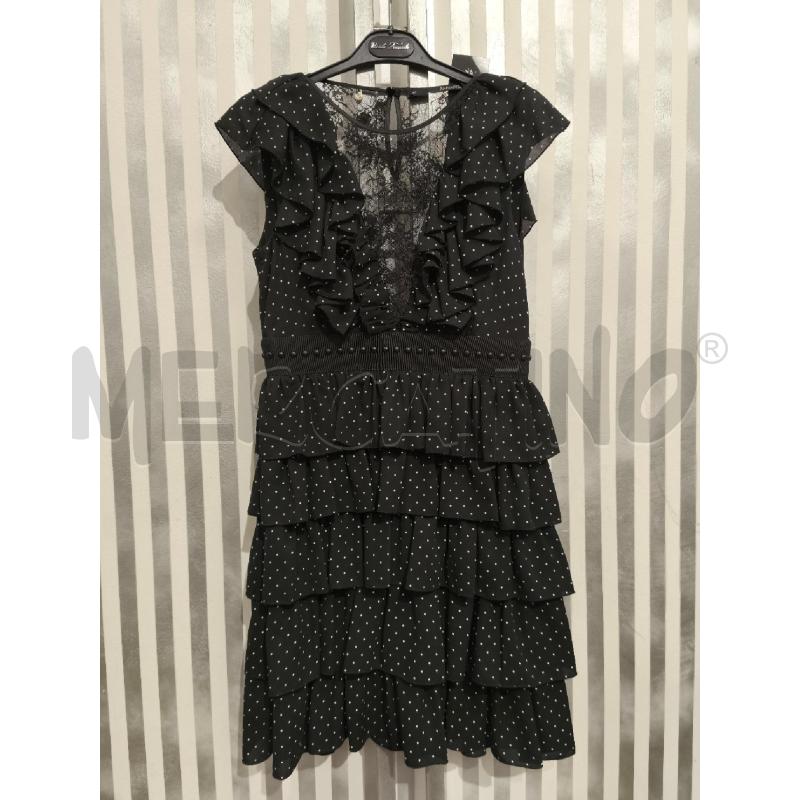 VESTITO DONNA ANNARITA N NERO POIS BIANCHI BALZE | Mercatino dell'Usato Campobasso 1