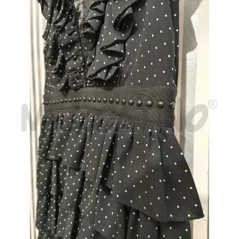 VESTITO DONNA ANNARITA N NERO POIS BIANCHI BALZE | Mercatino dell'Usato Campobasso 4