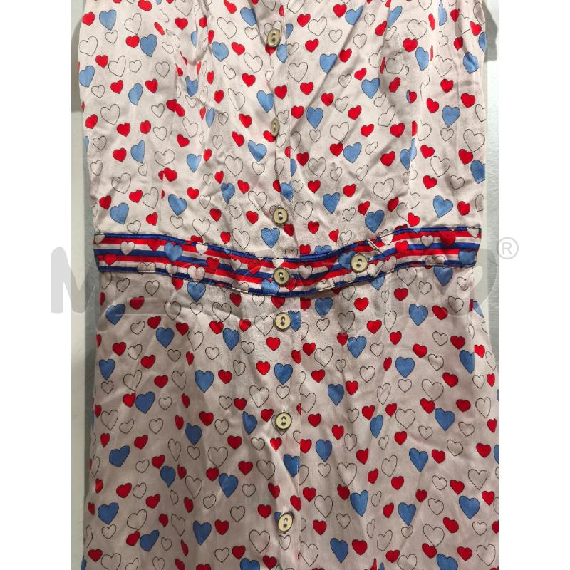 VESTITO DONNA BLUGIRL BLUMARINE BIANCO CUORI BIANCHI ROSSI CELESTI | Mercatino dell'Usato Campobasso 3