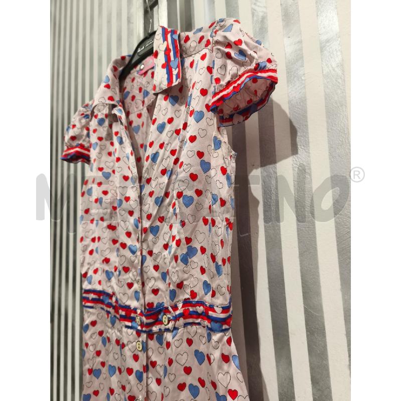 VESTITO DONNA BLUGIRL BLUMARINE BIANCO CUORI BIANCHI ROSSI CELESTI | Mercatino dell'Usato Campobasso 4