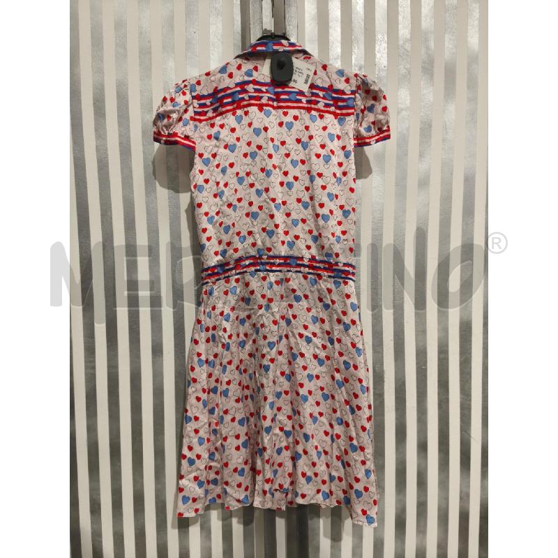 VESTITO DONNA BLUGIRL BLUMARINE BIANCO CUORI BIANCHI ROSSI CELESTI | Mercatino dell'Usato Campobasso 5