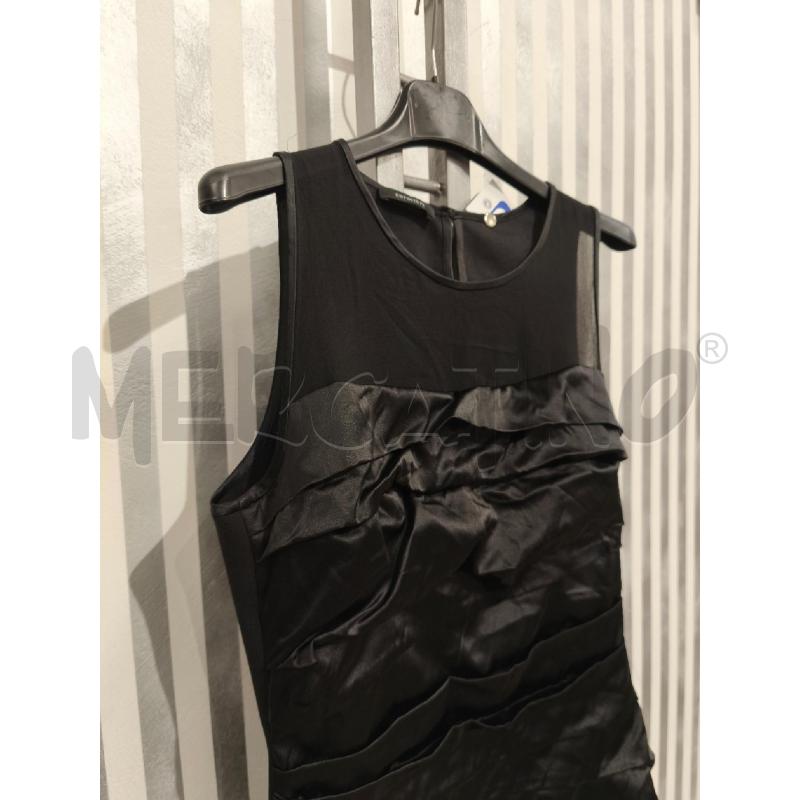 VESTITO DONNA CARACTERE NERO CORPETTO SATINATO GIROMANICA | Mercatino dell'Usato Campobasso 2