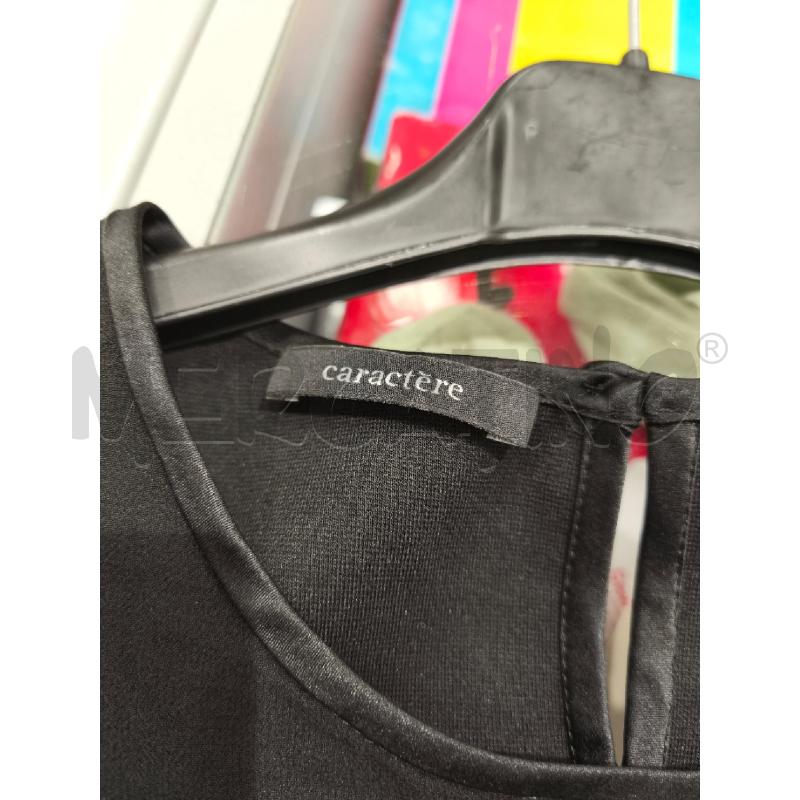 VESTITO DONNA CARACTERE NERO CORPETTO SATINATO GIROMANICA | Mercatino dell'Usato Campobasso 5