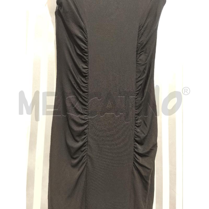 VESTITO DONNA CLIPS TRICOT NERO SPALLINE IMBOTTITE | Mercatino dell'Usato Campobasso 3